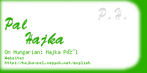 pal hajka business card
